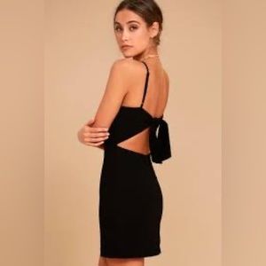 Lulus Black Toast to Life Tie Back Dress